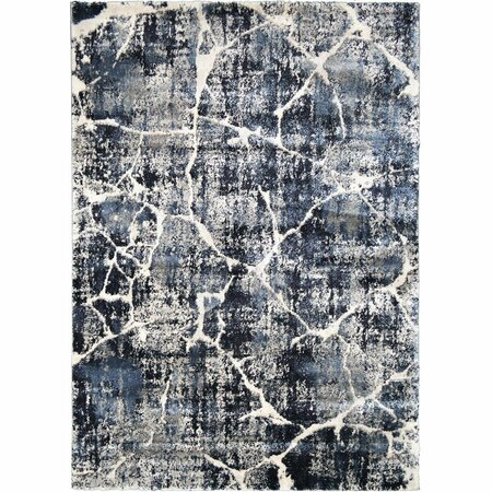 MAYBERRY RUG 7 ft. 10 in. x 9 ft. 10 in. Pacific Astrid Area Rug, Navy PC6153 8X10